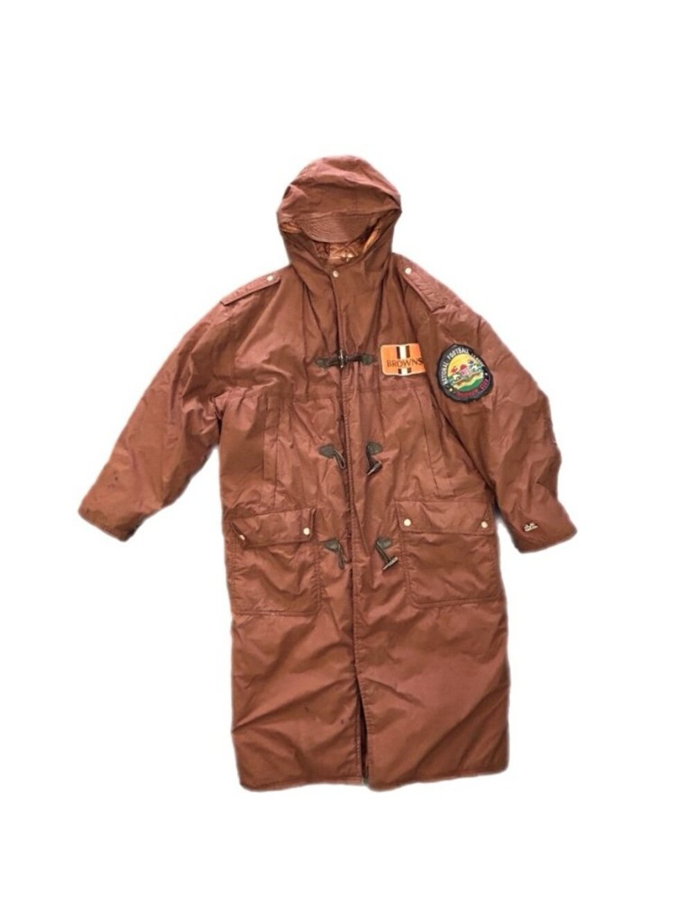 VINTAGE Cleveland Browns Mirage First String NFL Stadium Parka Coat XLARGE
